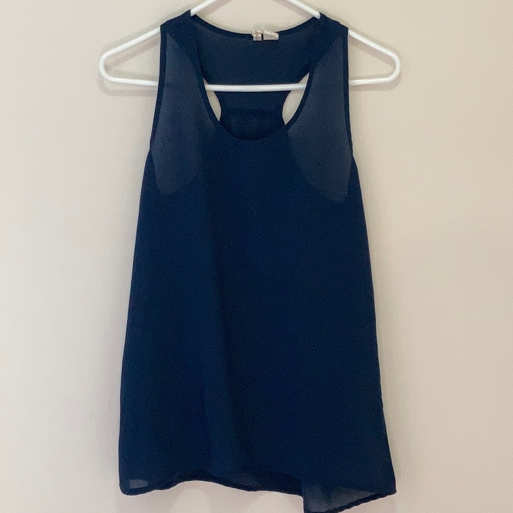Japna Juniors Sheer Navy Tank Top Size Small